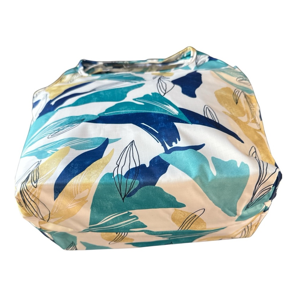 Chico’s Insulated Beach Tote Cooler New Aqua Coastal‎ Travel Bag NWT Ocean Pool - Picture 4 of 7